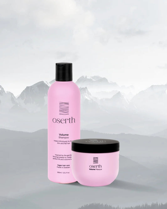 Oserth Volume Collection – Lightweight, vegan haircare products that add body, bounce, and natural volume to your hair.