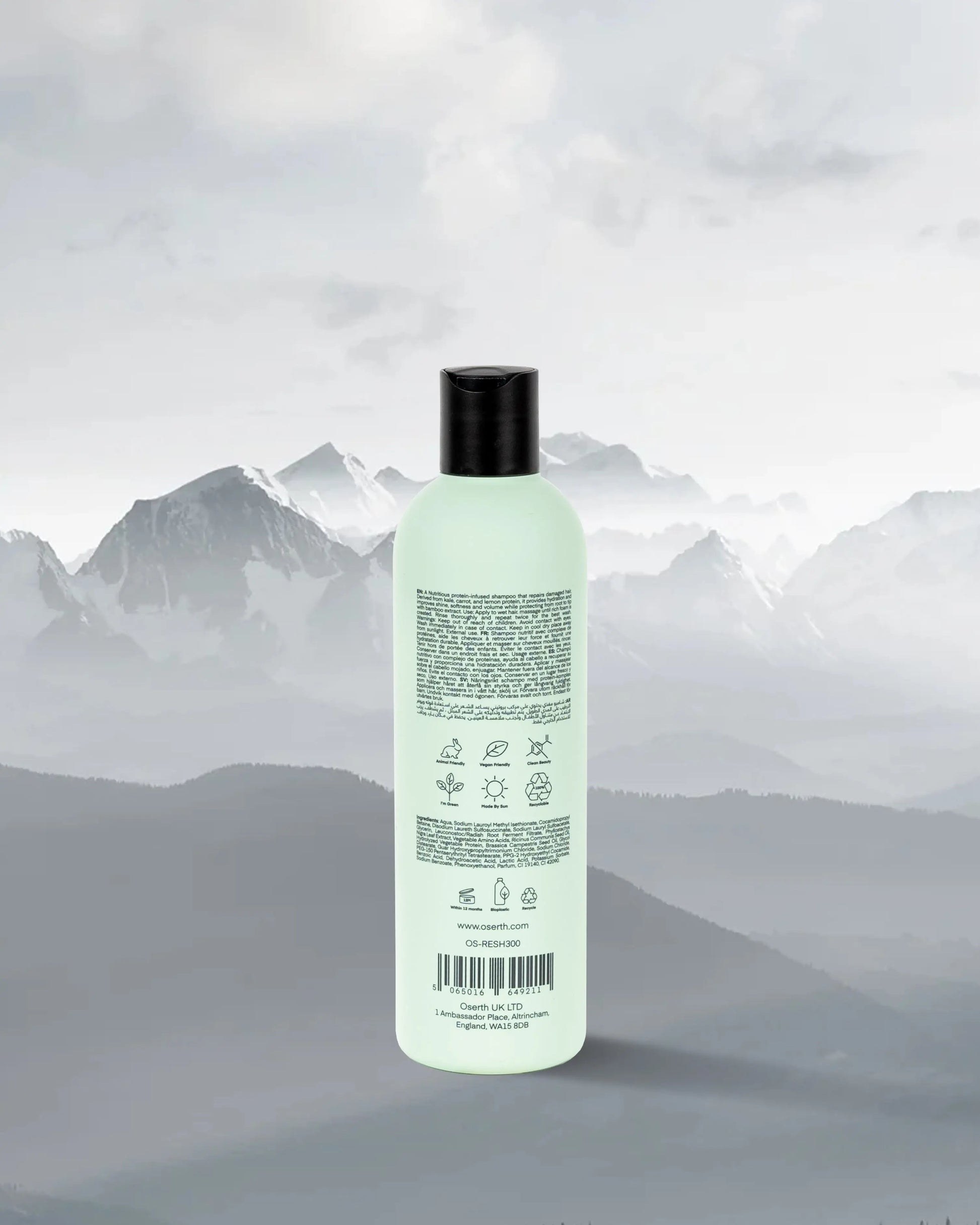 Oserth Restore Collection – Repair and rejuvenate damaged hair with vegan, sustainable products infused with nourishing natural ingredients.